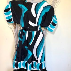 New York & Company business wear turquoise dress